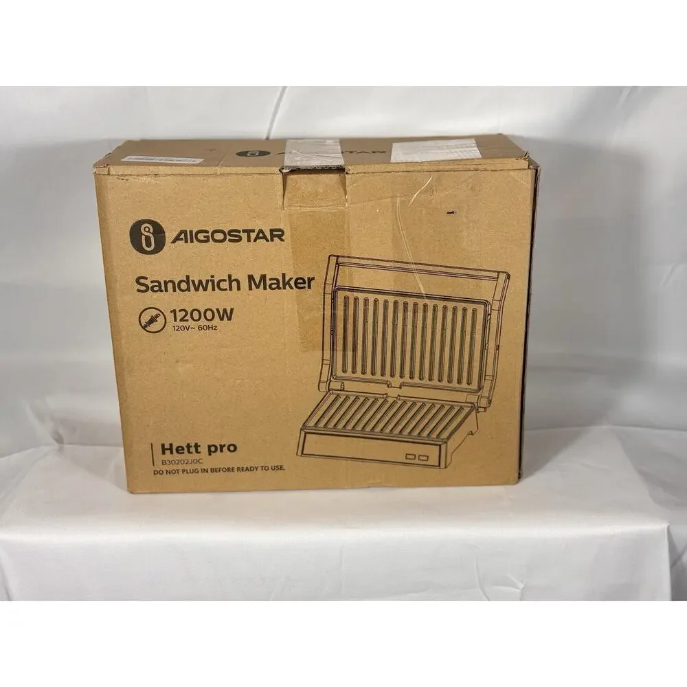 Aigostar B30202J0C Panini Sandwich Press Maker